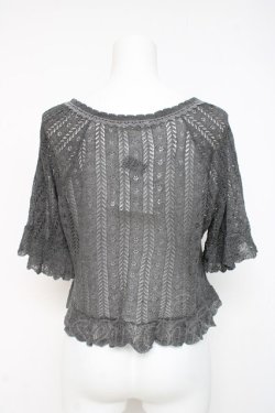 画像2: axes femme / 透かし編みフリルニットボレロ M グレー Y-26-03-09-093-AX-TO-SZ-ZY