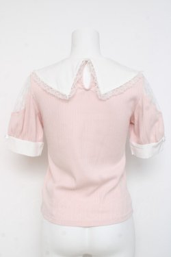 画像3: NOEMIE / リボン付きBIGカラーカットソー M ピンク Y-26-03-09-101-LO-TO-SZ-ZY