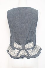 画像2: axes femme / フラワーレースベスト  ブルー Y-26-03-09-011-AX-TO-SZ-ZI (2)