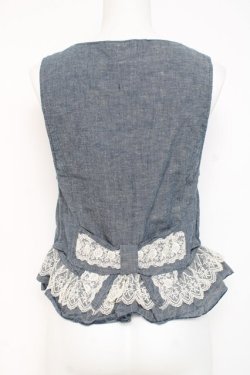 画像2: axes femme / フラワーレースベスト  ブルー Y-26-03-09-011-AX-TO-SZ-ZY