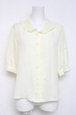 画像1: an another angelus / プリーツフリル衿ブラウス F オフホワイト Y-26-03-09-106-CA-BL-SZ-ZY (1)