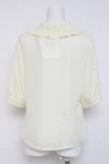 画像2: an another angelus / プリーツフリル衿ブラウス F オフホワイト Y-26-03-09-106-CA-BL-SZ-ZY (2)