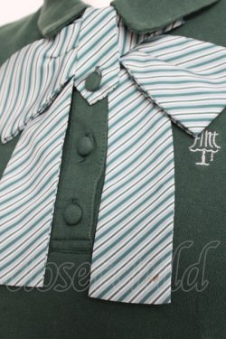 画像3: Fi.n.t / キャンディーストライプタイポロシャツ  グリーン Y-26-03-09-110-CA-BL-SZ-ZY