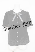 Ank Rouge / カメオリボンクラシカルブラウス M 黒 Y-26-03-09-111-CA-BL-SZ-ZY