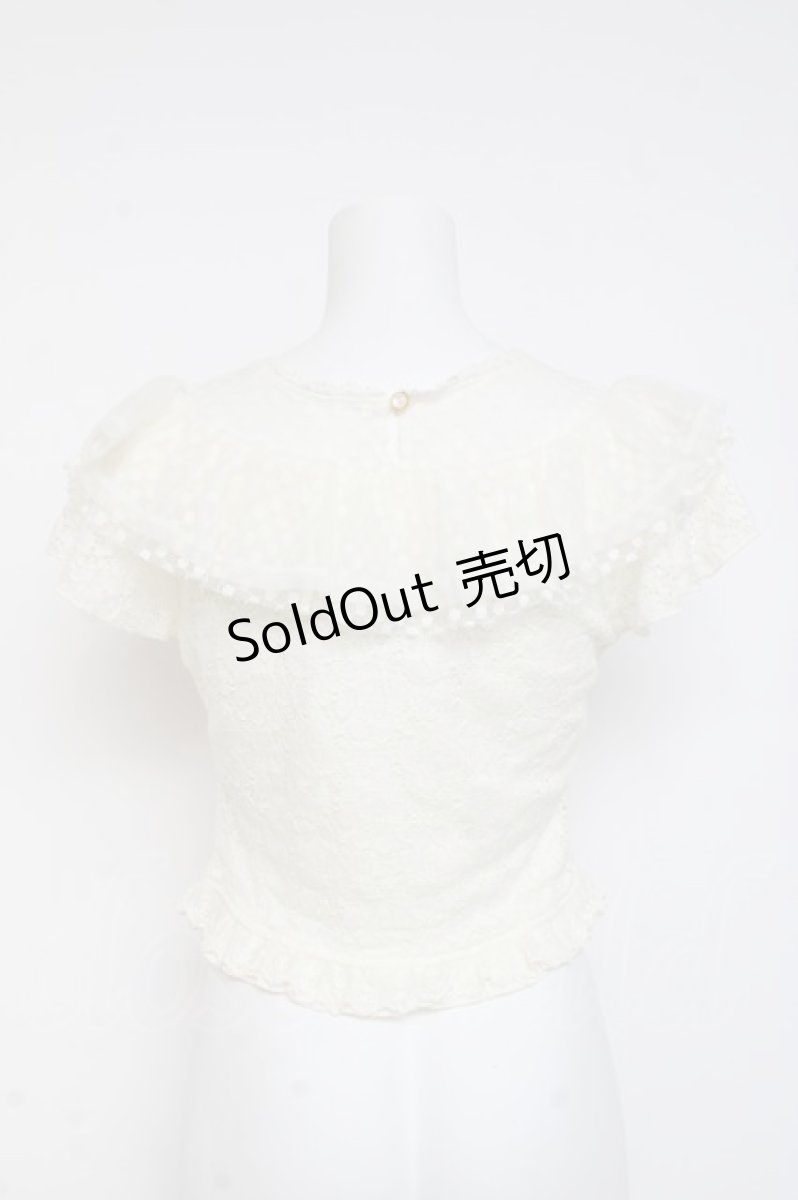 画像2: LIZ LISA / 総レースショートトップス 0 白 Y-26-03-09-112-LO-TO-SZ-ZS (2)