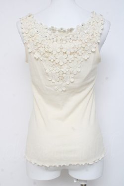 画像2: axes femme / 刺繍レースタンク  生成り Y-26-03-09-012-AX-TO-SZ-ZY