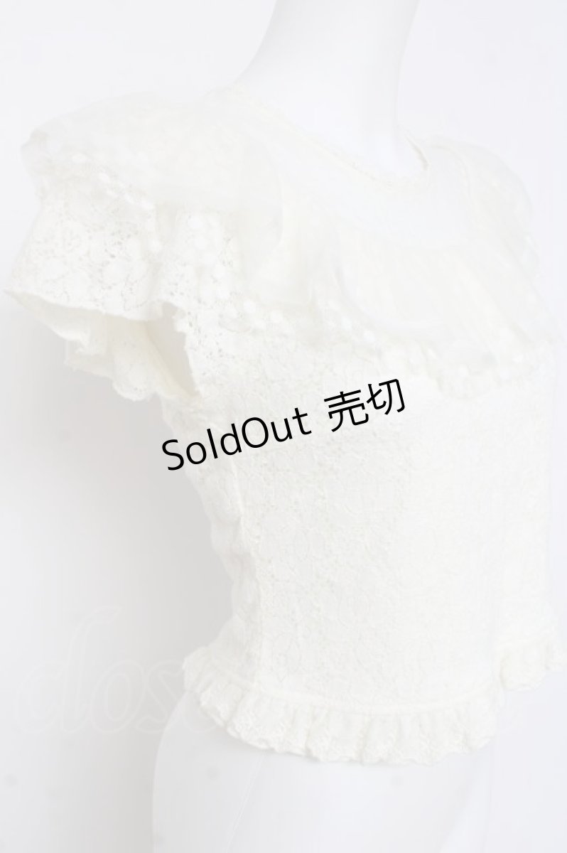 画像3: LIZ LISA / 総レースショートトップス 0 白 Y-26-03-09-112-LO-TO-SZ-ZS (3)