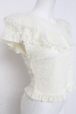 画像3: LIZ LISA / 総レースショートトップス 0 白 Y-26-03-09-112-LO-TO-SZ-ZY