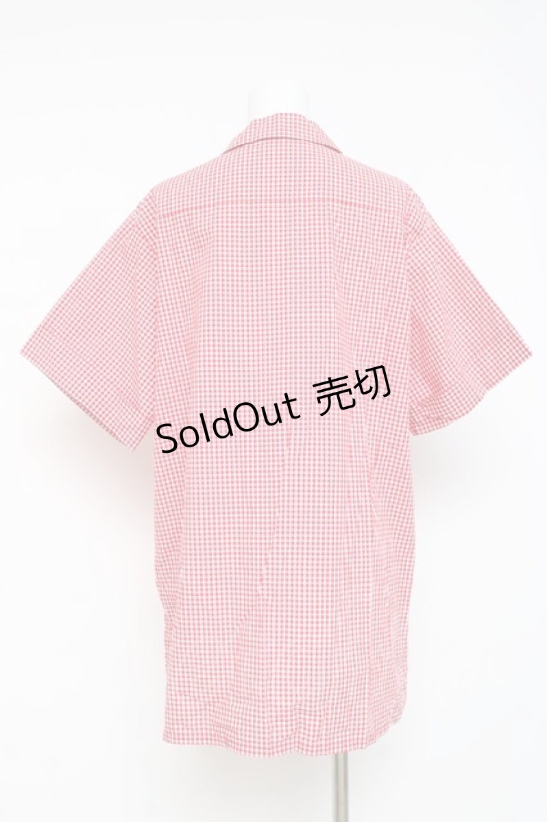 画像2: Physical Drop / サマーギンガムシリーズボーイフレンドワークシャツ  赤 Y-26-03-09-113-LO-BL-SZ-ZY (2)