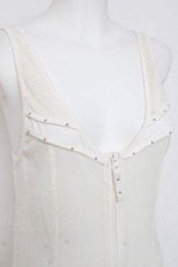 画像4: Ozz Croce / シースルーZIPジレ  オフ白 Y-26-03-09-115-OO-TO-SZ-ZY