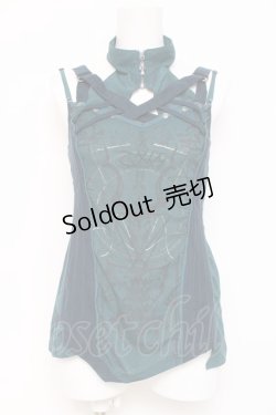 画像1: Ozz Croce / ホルターネックpt入りキャミ  グリーン Y-26-03-09-117-OO-TO-SZ-ZY