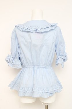 画像2: Chalmiere / クラシックコットンブラウス  サックス Y-26-03-09-013-LO-BL-SZ-ZY