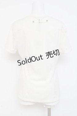 画像2: Ozz Croce / フロント編み上げpt入り半袖トップス  白 Y-26-03-09-119-OO-TO-SZ-ZY