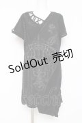 Ozz Croce / フックデザインpt入りチュニック  黒 Y-26-03-09-122-OO-OP-SZ-ZY