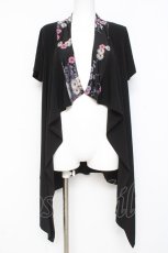 画像1: Qutie Frash / 和柄襟カーディガン  黒 Y-26-03-09-123-QU-TO-SZ-ZY (1)