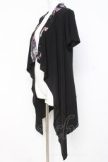 画像2: Qutie Frash / 和柄襟カーディガン  黒 Y-26-03-09-123-QU-TO-SZ-ZY (2)