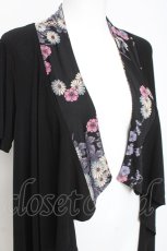 画像4: Qutie Frash / 和柄襟カーディガン  黒 Y-26-03-09-123-QU-TO-SZ-ZY (4)