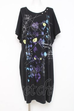 画像1: SEXPOT TOKYO / 猫目プリントミモレカットソー  黒 Y-26-03-09-124-PU-TO-SZ-ZY