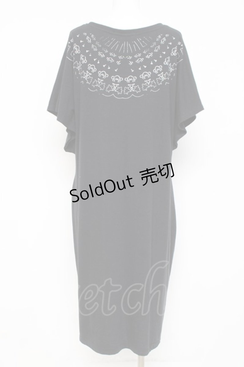 画像2: SEXPOT TOKYO / 猫目プリントミモレカットソー  黒 Y-26-03-09-124-PU-TO-SZ-ZS (2)