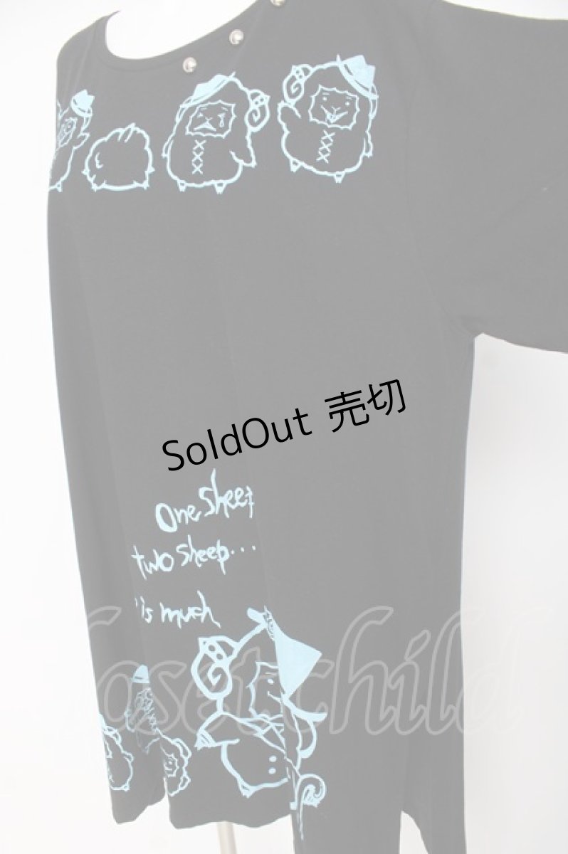 画像3: SEX POT ReVeNGe / ひつじプリントカットワンピース F 黒 Y-26-03-09-127-SP-OP-SZ-ZY (3)