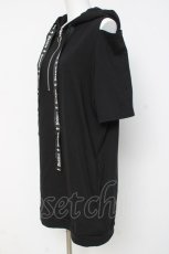 画像2: NOEMIE / 病みうさ耳付きオープンショルダーパーカー M 黒 Y-26-03-09-134-LO-OP-SZ-ZY (2)