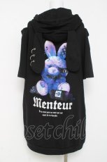 画像3: NOEMIE / 病みうさ耳付きオープンショルダーパーカー M 黒 Y-26-03-09-134-LO-OP-SZ-ZY (3)