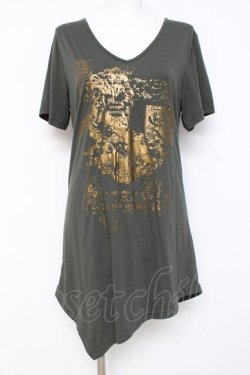 画像1: PUTUMAYO / Strange dream VネックT  カーキ Y-26-03-09-142-PT-TO-SZ-ZY