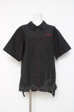 画像1: Physical Drop / ボーイフレンドワークシャツ　  黒×赤 Y-26-03-09-144-LO-BL-SZ-ZY (1)