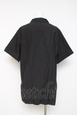 画像2: Physical Drop / ボーイフレンドワークシャツ　  黒×赤 Y-26-03-09-144-LO-BL-SZ-ZY