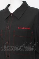 画像3: Physical Drop / ボーイフレンドワークシャツ　  黒×赤 Y-26-03-09-144-LO-BL-SZ-ZY (3)