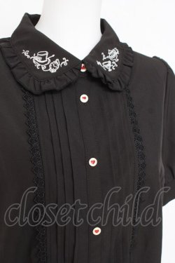 画像3: axes femme POETIQUE / 終わらないお茶会刺繍ブラウス  黒 Y-26-03-09-016-AX-BL-SZ-ZY