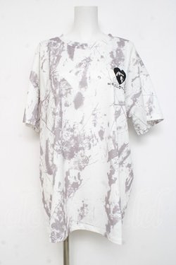 画像1: NieR Clothing / タイダイ染半袖カットソー F 白×グレー Y-26-03-09-153-PU-TO-SZ-ZY