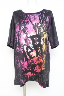 画像1: NieR Clothing / GRAPHIC T SHIRT F 黒×パープル系 Y-26-03-09-155-PU-TS-SZ-ZY