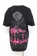 画像3: NieR Clothing / ROSE FACE GLITTER DESING CUTSEW F 黒×ピンク Y-26-03-09-156-PU-TS-SZ-ZY (3)