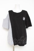 NieR Clothing / 変則ブロッキングTシャツ F 黒 Y-26-03-09-157-PU-TO-SZ-ZY