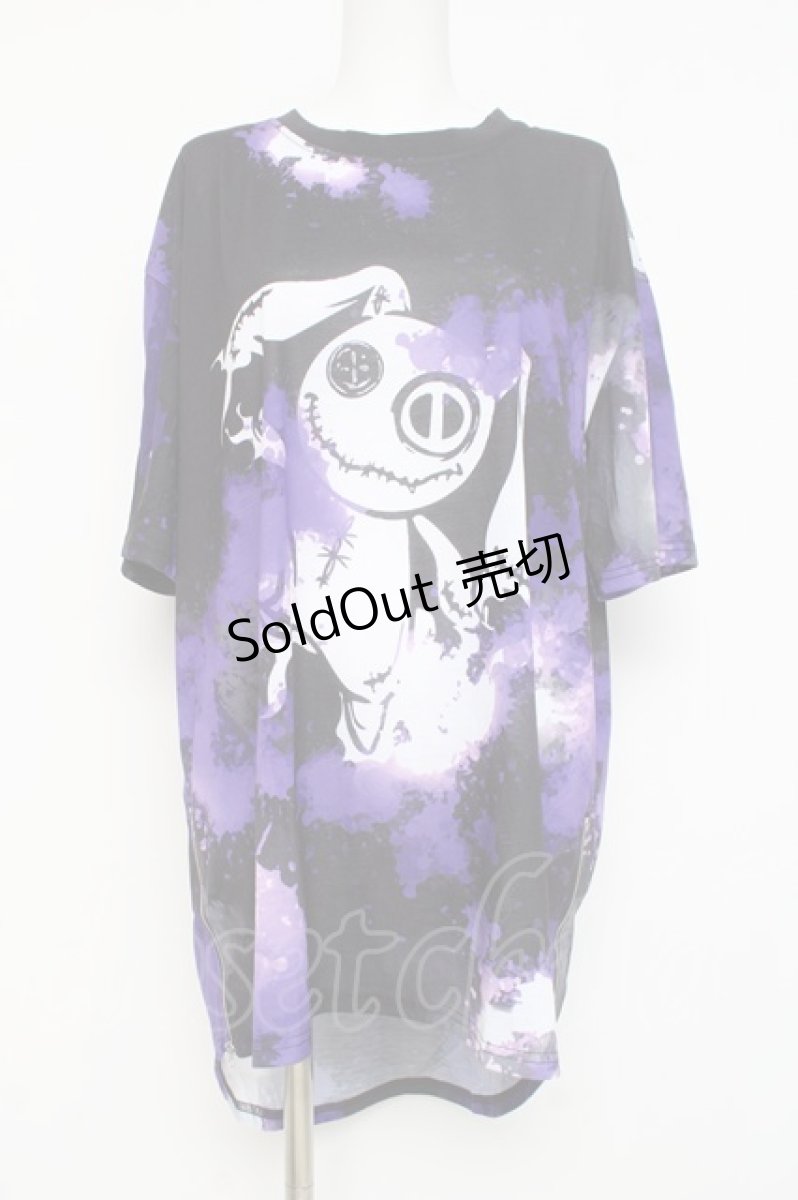 画像1: NieR Clothing / タイダイNieRちゃん ZIPカットソー F 黒×紫 Y-26-03-09-158-PU-TO-SZ-ZY (1)