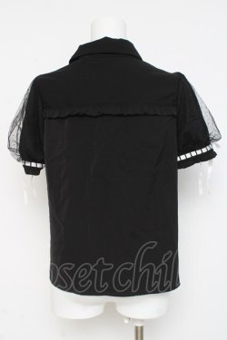 画像2: axes femme POETIQUE / 【多屋来夢コラボ】ベロアレースアップブラウス M 黒 Y-26-03-09-017-AX-BL-SZ-ZY