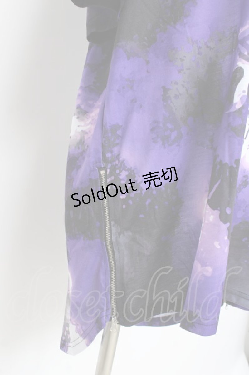 画像3: NieR Clothing / タイダイNieRちゃん ZIPカットソー F 黒×紫 Y-26-03-09-158-PU-TO-SZ-ZY (3)