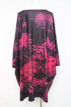 画像2: NieR Clothing / HEART BEAT×彼岸花 STRETCH CUTSEW F 黒×ピンク Y-26-03-09-159-PU-TO-SZ-ZY