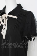 画像3: axes femme POETIQUE / 【多屋来夢コラボ】ベロアレースアップブラウス M 黒 Y-26-03-09-017-AX-BL-SZ-ZY (3)