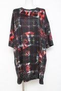 NieR Clothing / CHECKERED BIG CUTSEW F 黒×赤 Y-26-03-09-166-PU-TO-SZ-ZY