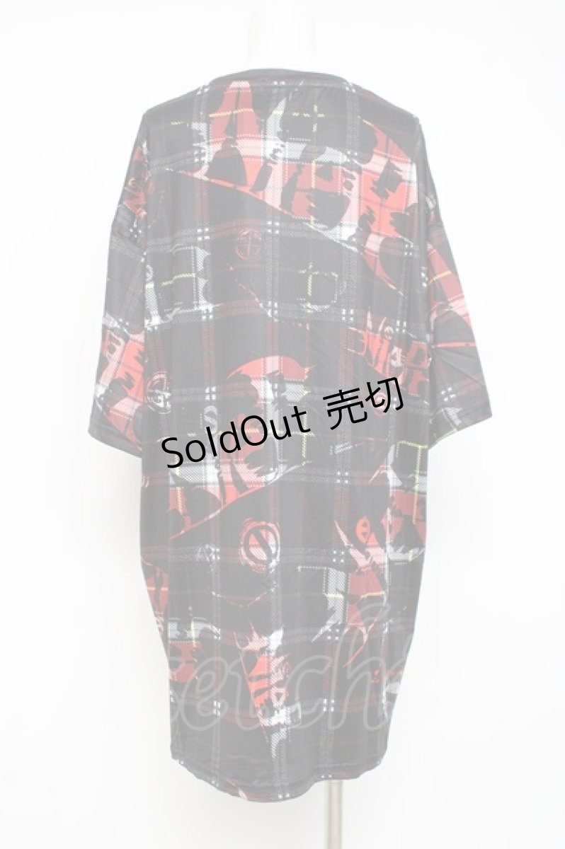 画像2: NieR Clothing / CHECKERED BIG CUTSEW F 黒×赤 Y-26-03-09-166-PU-TO-SZ-ZY (2)