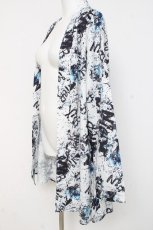 画像2: NieR Clothing / 夏用2WAY総柄和風羽織 F 白 Y-26-03-09-167-PU-BL-SZ-ZY (2)