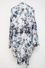 画像3: NieR Clothing / 夏用2WAY総柄和風羽織 F 白 Y-26-03-09-167-PU-BL-SZ-ZY (3)