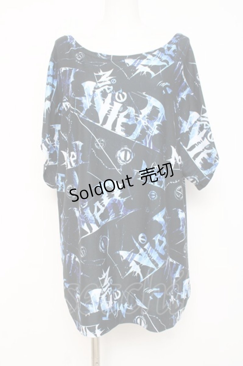 画像1: NieR Clothing / 夏用レディースコーデセット F 黒×青 Y-26-03-09-168-PU-OP-SZ-ZY (1)