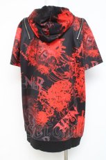 画像2: NieR Clothing / 2WAY OFF-Shoulder ZIP PARKA【彼岸花赤】 F 黒×赤 Y-26-03-09-174-PU-TO-SZ-ZY (2)