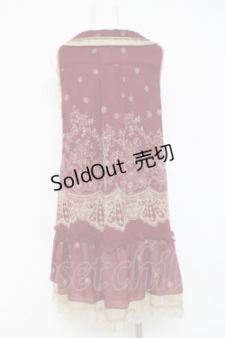 画像2: axes femme / レース柄ボウタイチュニ  ワイン Y-26-03-09-180-AX-OP-SZ-ZY