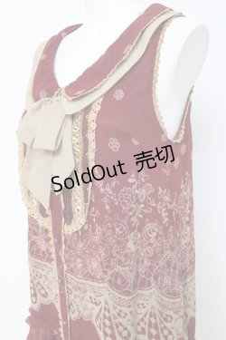 画像3: axes femme / レース柄ボウタイチュニ  ワイン Y-26-03-09-180-AX-OP-SZ-ZY