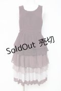 axes femme / グラデーションティアードワンピース  ワイン Y-26-03-09-184-AX-OP-SZ-ZY