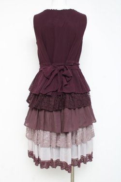画像2: axes femme / グラデーションティアードワンピース  ワイン Y-26-03-09-184-AX-OP-SZ-ZY